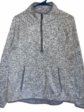 Kyodan 1/4 Zip Heather Grey Kangaroo Pocket Pullover